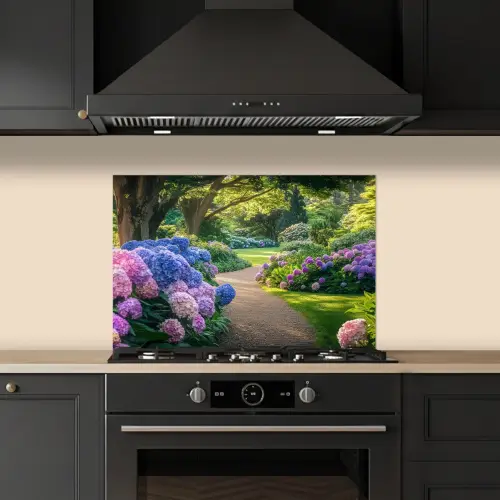 Hortensia- Park - Pad keuken achterwand spatscherm klein -sfeer1