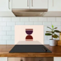 Zandloper - Symmetrisch - Rood - Paars keuken achterwand spatscherm klein -sfeer2