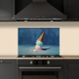 Ijshoorn - Bolletjes - Smelt - Roze keuken achterwand spatscherm klein -sfeer1