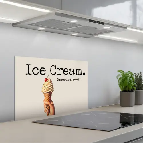 Ice cream - Softijs - Kleurrijk - Kers keuken achterwand spatscherm klein -3d_schuin
