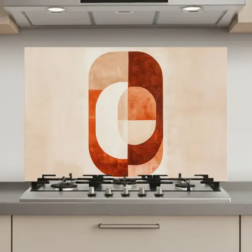 Illustratie - Abstract - Vormen - Rood keuken achterwand spatscherm klein -3d_website