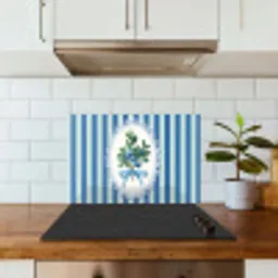 Illustratie - Bessen - Blauw - Strepen keuken achterwand spatscherm klein -sfeer2