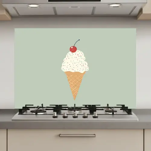 Illustratie - Ijsje - Spikkels - Kers keuken achterwand spatscherm klein -3d_website