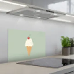 Illustratie - Ijsje - Spikkels - Kers keuken achterwand spatscherm klein -3d_schuin
