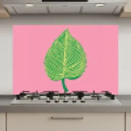 Illustratie - Blad - Minimalistisch - Groen keuken achterwand spatscherm klein -3d_website