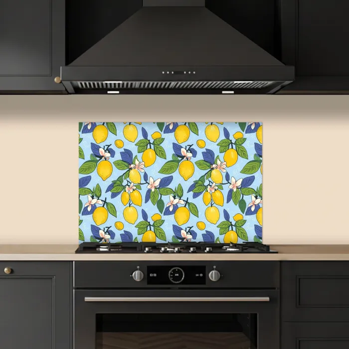 Illustratie - Citroen - Patroon keuken achterwand spatscherm klein 900 -sfeer1