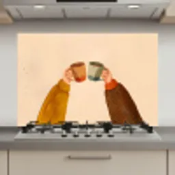 Illustratie - Mokken - Proosten - Bruin keuken achterwand spatscherm klein -3d_website