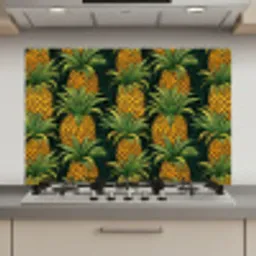 Illustratie - Patroon - Ananas keuken achterwand spatscherm klein 900 -3d_website