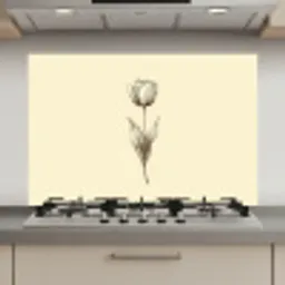 Illustratie - Tulp - Zwart keuken achterwand spatscherm klein -3d_website