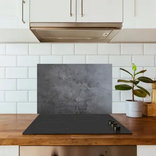 Industrieel - Beton - Grijs - Leisteen - Retro keuken achterwand spatscherm klein -sfeer2