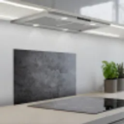 Industrieel - Beton - Grijs - Leisteen - Retro keuken achterwand spatscherm klein -3d_schuin