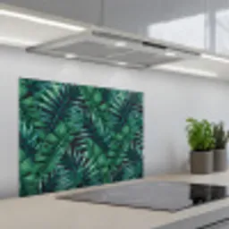 Jungle - Bladeren - Tropical keuken achterwand spatscherm middel -3d_schuin