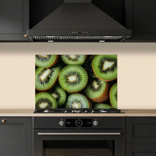 Kiwi - Fruit - Groen keuken achterwand spatscherm klein -sfeer1
