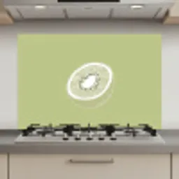 Kiwi - Lijntekening - Minimalistisch - Groen keuken achterwand spatscherm klein -3d_website