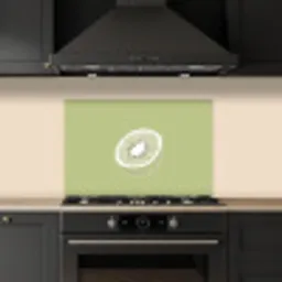 Kiwi - Lijntekening - Minimalistisch - Groen keuken achterwand spatscherm klein -sfeer1
