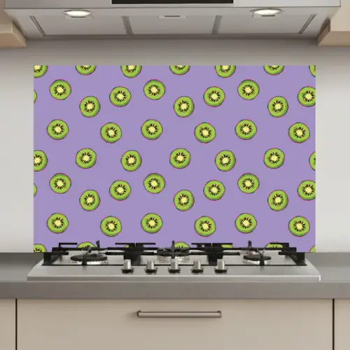 Kiwi - Patroon - Paars keuken achterwand spatscherm klein 900 -3d_website