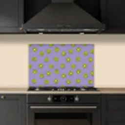Kiwi - Patroon - Paars keuken achterwand spatscherm klein 900 -sfeer1
