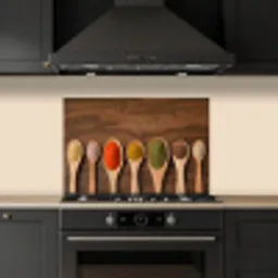 Pollepel - Kruiden - Eten - Specerijen - Tafel keuken achterwand spatscherm klein -sfeer1