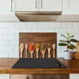 Pollepel - Kruiden - Eten - Specerijen - Tafel keuken achterwand spatscherm klein -sfeer2