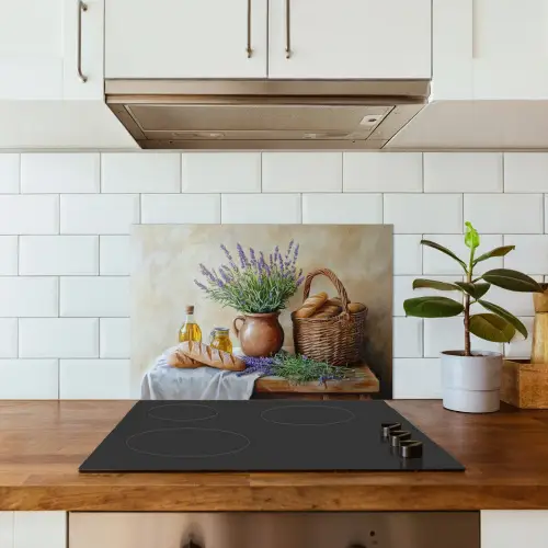 Lavendel - Brood - Stilleven keuken achterwand spatscherm klein -sfeer2