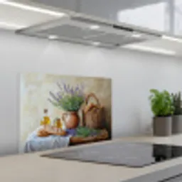 Lavendel - Brood - Stilleven keuken achterwand spatscherm klein -3d_schuin