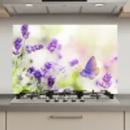 Lavendeldroom met Vlinder keuken achterwand spatscherm klein -3d_website