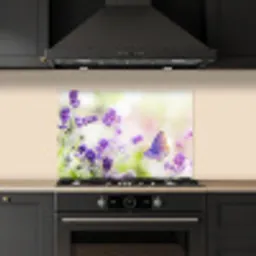 Lavendeldroom met Vlinder keuken achterwand spatscherm klein -sfeer1