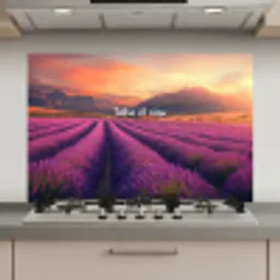 Lavendelveld - Quote - Zonsondergang keuken achterwand spatscherm klein -3d_website