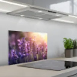 Lavendelbloemen - Paars - Zonlicht keuken achterwand spatscherm klein -3d_schuin