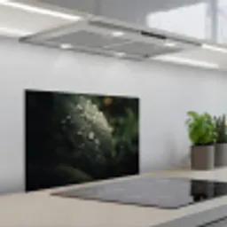 Blad - Groen - Nerven - Regendruppels keuken achterwand spatscherm klein -3d_schuin