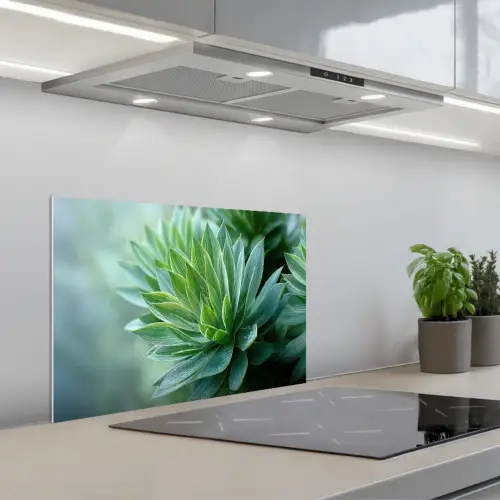Blad - Plant - Groen - Textuur keuken achterwand spatscherm klein -3d_schuin