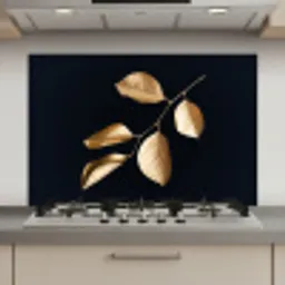 Bladeren - Tak - Goud - Luxe keuken achterwand spatscherm klein -3d_website