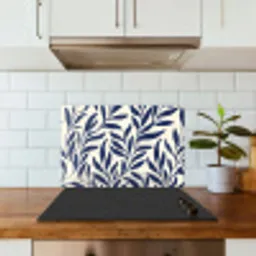 Bladeren - Klimop - Donkerblauw keuken achterwand spatscherm klein -sfeer2