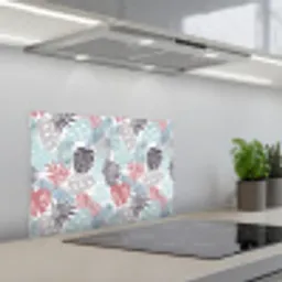 Bladeren - Jungle - Pastel - Tropisch keuken achterwand spatscherm klein -3d_schuin