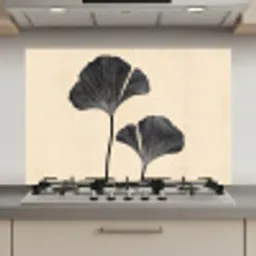 Bladeren - Minimalistisch - Zwart keuken achterwand spatscherm klein -3d_website
