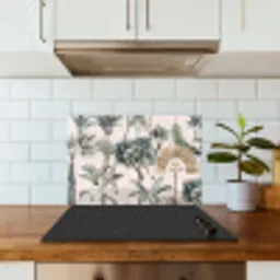 Bladeren - Monstera - Jungle - Tropical keuken achterwand spatscherm klein -sfeer2