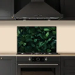 Bladeren - Ovaal - Groen - Nerven keuken achterwand spatscherm klein -sfeer1