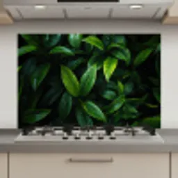 Bladeren - Regendruppels - Licht - Groen keuken achterwand spatscherm klein -3d_website