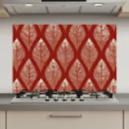 Bladeren - Rood - Elegant keuken achterwand spatscherm klein -3d_website