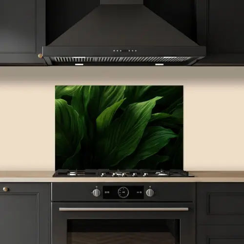 Bladeren - Schaduw - Groen - Textuur keuken achterwand spatscherm klein -sfeer1