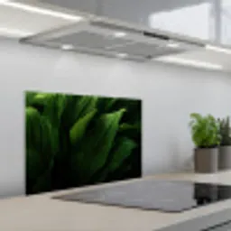 Bladeren - Schaduw - Groen - Textuur keuken achterwand spatscherm klein -3d_schuin