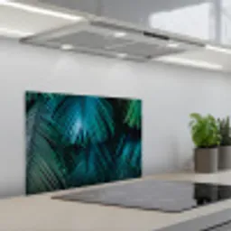 Bladeren - Tropisch - Jungle - Donkergroen keuken achterwand spatscherm klein -3d_schuin