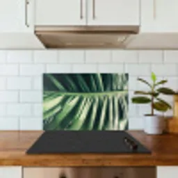 Bladeren - Tropisch - Jungle - Groen keuken achterwand spatscherm klein -sfeer2