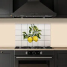 Citroen - Decoratie - Keramiek - Takken keuken achterwand spatscherm klein -sfeer1