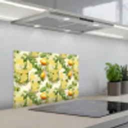 Citroen - Drankje - Glas - Munt keuken achterwand spatscherm klein 900 -3d_schuin
