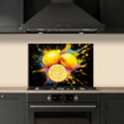 Citroen - Graffiti - Kleurrijk - Verf - Modern keuken achterwand spatscherm klein -sfeer1