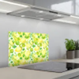 Citroen - Geel - Limoen - Groen keuken achterwand spatscherm klein 900 -3d_schuin
