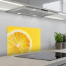 Citroen - Geel - Zonnig keuken achterwand spatscherm klein -3d_schuin