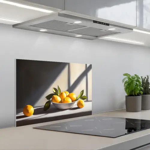 Citroenen - Stilleven - Geel keuken achterwand spatscherm klein -3d_schuin