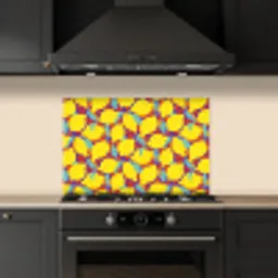 Citroenen - Geel - Stippen - Oranje keuken achterwand spatscherm klein 900 -sfeer1